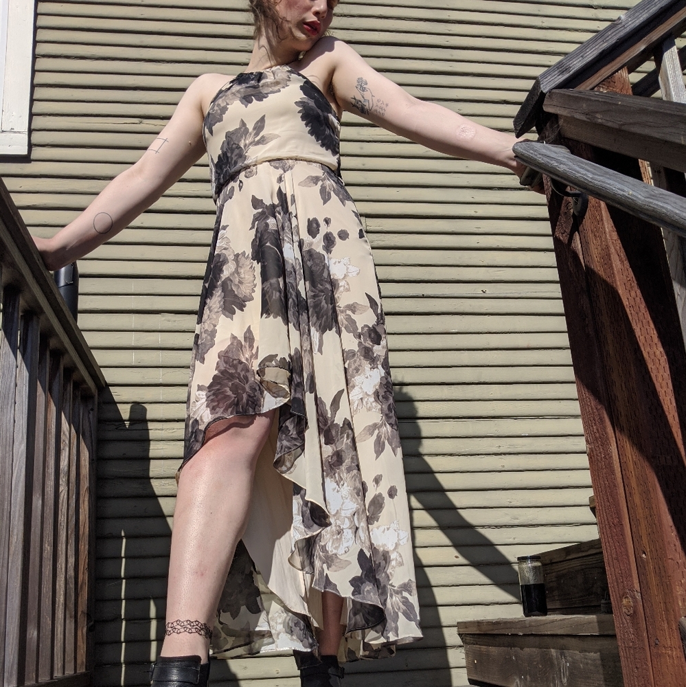Flowy spring floral dress